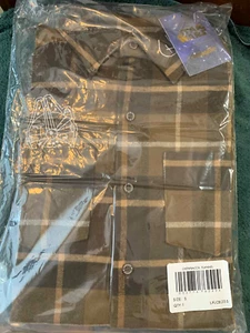 Camicia Cakeworthy x Star Wars Chewbacca flanella S piccola a quadri con bottoni nuova con etichetta - Foto 1 di 5