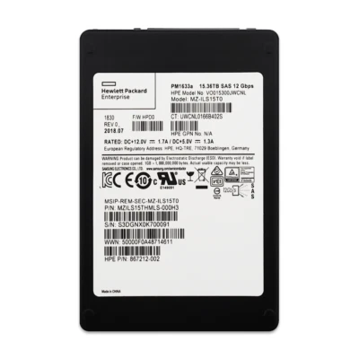 15.36TB HPE 867212-002 / Samsung PM1633a 1DWPD VNAND 12Gbps SAS 2.5" Server SSD - Image 1 of 4