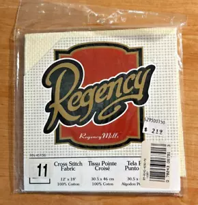 Vintage Regency Aida Cross Stitch Fabric Antique White Cotton 11 Ct New - Picture 1 of 2