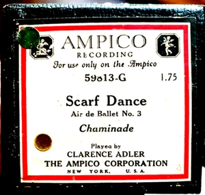 AMPICO Chaminade BUFANDA DANCE No.3 Clarence Adler 59813-G Reproductor Piano Rollo - Imagen 1 de 2