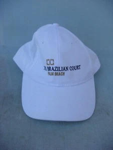 Brazilian Court Hotel Palm Beach, Florida White Adjustable Baseball Cap NWOT - Picture 1 of 4
