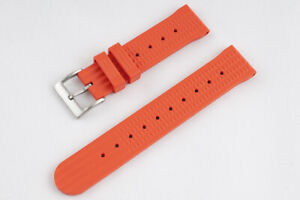 FKM Rubber Waffle Watch Strap Band Replacement Dive Diving Seiko Orient Silicone