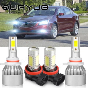 For Buick LaCrosse 2014 2015 2016 6000K 4X LED Headlight + Fog Light Bulbs Combo - Picture 1 of 14