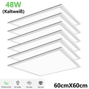 6X48W Ultraflach LED Panel Deckenpanel Einbau 60x60cm Deckenleuchte Lampe DE - Bild 1 von 14