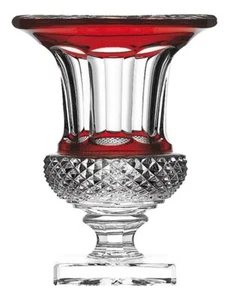 ROTE VERSAILLES VASE AUS SAINT LOUIS KRISTALL, französischer Kristall h25 cm - Bild 1 von 5