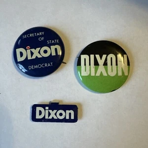 3 Vintage 70er Jahre Alan J. Dixon Pin Pinback Revers - Bild 1 von 11