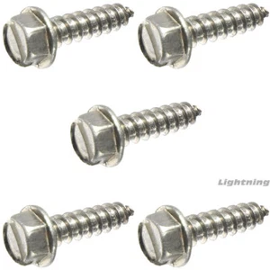 Slotted Indented Hex Washer Sheet Metal Screw Stainless #12X3/4'' Qty 50 - Picture 1 of 3