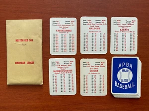 APBA 1962 BOSTON RED SOX ORIGINAL Season Baseball Team Set 20 Cards Yastrzemski+ - Picture 1 of 2