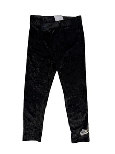 Nike Leggings Girls 4T Black Velvet Pants Youth 3-4 Years Toddler Stretch Active - Picture 1 of 3