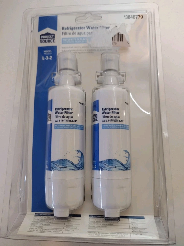 2 Pack Project Source L-3-2 Twist-in Refrigerator Water Filter LG LT700P - Image 1 of 1