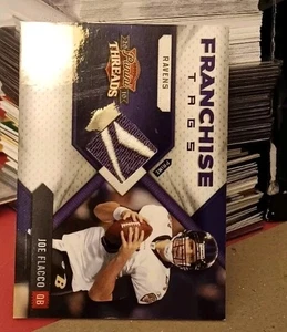 2010 PANINI THREADS JOE FLACCO FRANCHISE TAGS 2-COLOR SSP /2 GAME USED RELIC #15 - Bild 1 von 4