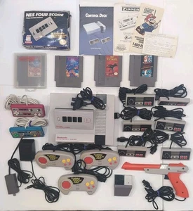 Original Nintendo Entertainment System NES Console Bundle LOT 4 Game Tons Extras - Picture 1 of 24