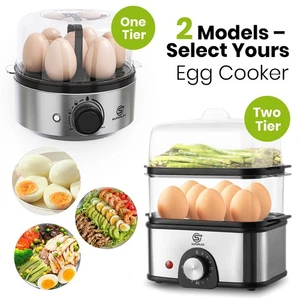 SUPERLEX Egg Cooker Egg Boiler Food Steamer Kitchen Breakfast Cooker 7 -16 Eggs - Picture 1 of 17