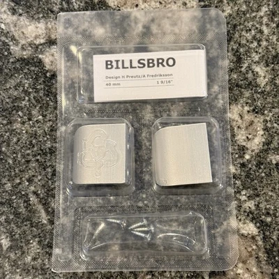 Ручка IKEA BILLBRO алюминиевая белая 1 9/16 дюйма НОВАЯ 1 упаковка из 2 ручек - Изображение 1 из 3