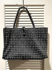 Kate Spade Shopper Bag Tote Black Beige Jacquard - Picture 1 of 24