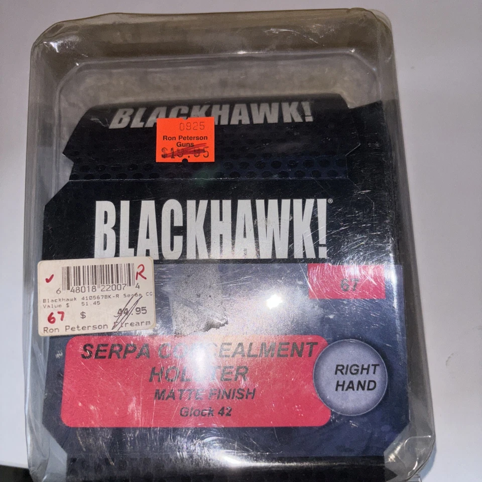 BlackHawk Serpa CQC Concealment Paddle / Belt Slide Holster fit Glock 42 380 - Image 1 of 2