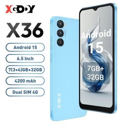 Neu Smartphone Android15 Handy Ohne Vertrag 2SIM 7+32GB 4G 4200mAh 6,5" 8Core HD - Bild 1 von 4