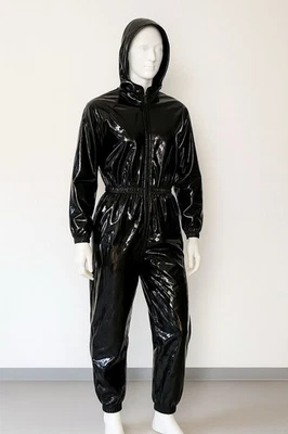 PU-Kunstleder Overall Gr. XXL UNISEX  glänzend schwarz - Bild 1 von 3