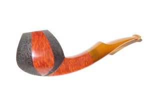KARSTEN TARP UNSMOKED DANISH BLACK & TAN FREESTYLE APPLE SHAPED PIPE - PIPESTUD - Picture 1 of 10