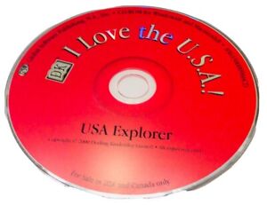 Age 6-9 DK I LOVE THE USA 2000 PC XP MAC CD-ROM