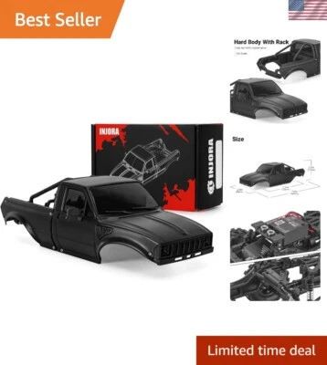 Lightweight Hard Body Shell for 1/24 Axial Crawler with Hook-and-Loop Access - Image 1 of 4