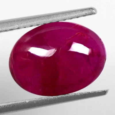 Natural High Quality Red Ruby Oval cabochon 6.33 Cts Madagascar Mined Gemstone  - Image 1 of 4