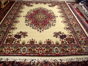 LIQUIDAZIONE 270X180 TAPPETO DA ESPOSIZIONE DISEGNO KERM ORIENTALE  EFFETTO LANA - Foto 1 di 4