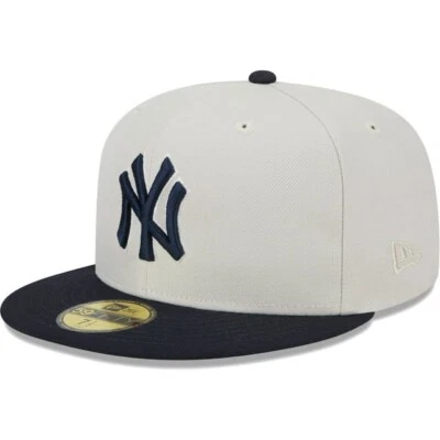 New Era Gray & Navy NY Yankees World Class Back Patch 59FIFTY Fitted, Size-7 5/8 - Image 1 of 4