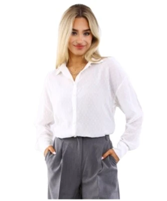Brave Soul Blouse Long Sleeve Ruched Top Button Front Charlie Casual Wear - Image 1 of 4