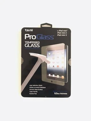 Tzumi Tempered Glass Screen Protection Pro Glass for ipad Mini 1, 2, or 3 NIP - Image 1 of 2