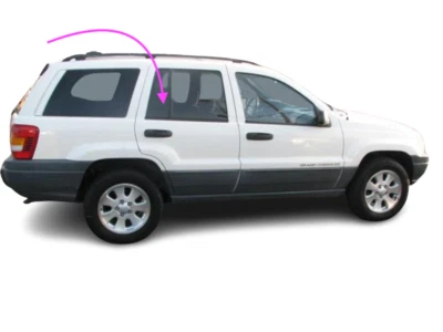 Jeep Grand Cherokee 2000-2002 lado del pasajero puerta trasera derecha ventilación vidrio-OEM Foto 1 de 4