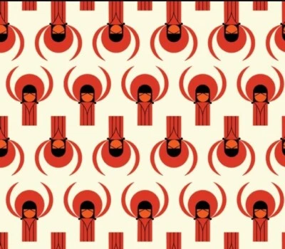 Charley Harper•Best Friends•Cardinal Flight Fabric!100%Organic! 1yd BTY•FasShip! - Image 1 of 4