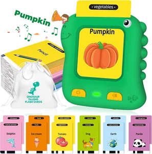 Upgraded Talking Flash Cards, 234 Words Pocket Speech for Toddlers, Dinosaur Toy - Picture 1 of 14