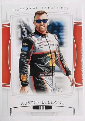 2020 Panini National Treasures Holo Silver #25 Austin Dillon /25  - Image 1 of 2