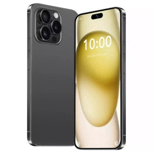 Black I15 Pro Max Smartphone Global Unlocked Android 14 6.8" 16GB+1TB 7800mAh - Picture 1 of 14