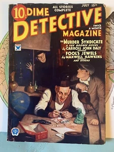 Dime Detective Magazine July 1934 Classic Cover Vintage Pulp Magazine HG - Picture 1 of 5