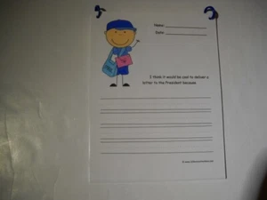 Community Helpers Writing Prompts Write-On Wipe-Off Booklet Laminated Brand New! - Picture 1 of 11