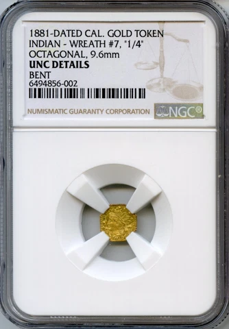 NEW DISCOVERY! 1881 G25C California Gold / NGC (799O Obv & Rev) 1/4 / UNIQUE Cover