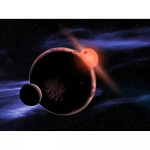 Space NASA Red Dwarf Planet Concept Illustration Canvas Wall Art Print Poster - Picture 1 of 6
