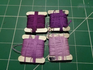 Embroidery Threads x 4 Mxd Purple Tones = PK 17 - Picture 1 of 6