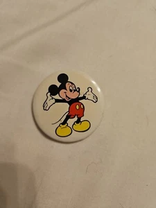 Vintage Disney Mickey Mouse 1.5” Pin Back Button (M-A #1) - Picture 1 of 2