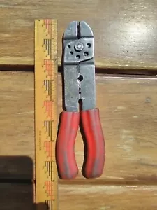 Vintage 8" Unbranded Wire Stripper Crimper Cutter Bolt Cutter FREE SHIPPING - Picture 1 of 8