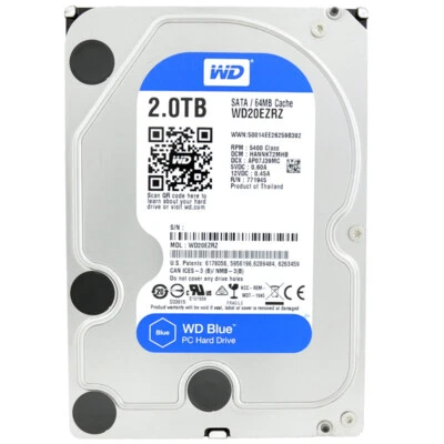 Westren Digital  WD20EZRZ 2TB Sata III 64MB 5400U/min 3,5 Zoll - Bild 1 von 4