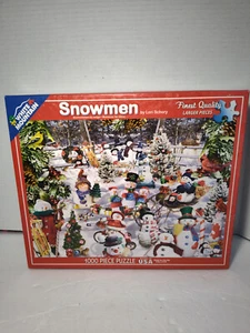 White Mountain Puzzle Snowmen Lori Schory 1000 Piece Jigsaw - New Open Box - Picture 1 of 7