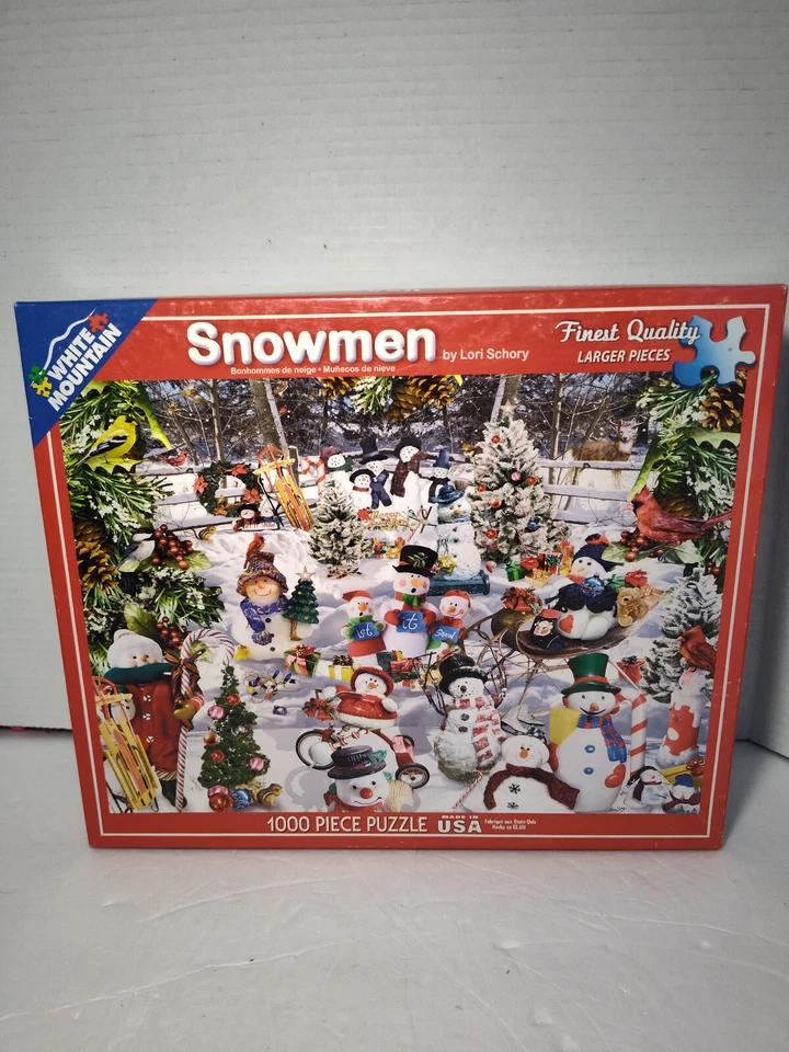 White Mountain 1000 PC Puzzle Snowmen 564