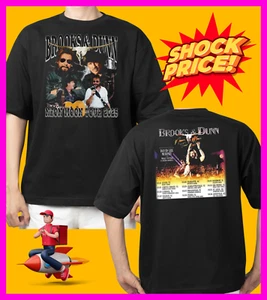 Brooks and Dunn Neon Moon Tour T-shirt Double Sided - Picture 1 of 4