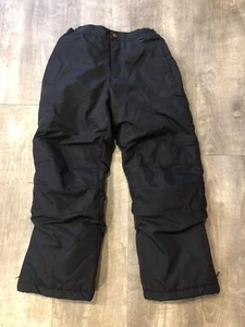 LANDS END Kids Youth Boys Girls Waterproof Snow Ski Pants Boys Size 8 Black - Picture 1 of 5