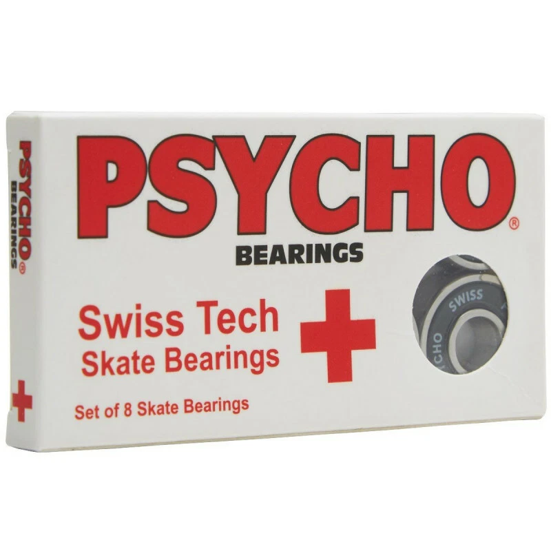 PSYCHO SWISS Tech Bearings Skateboard Kugellager / Longboard Skateboard Cruiser