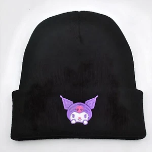 Kuromi Embroidered Beanie - Black - Picture 1 of 1