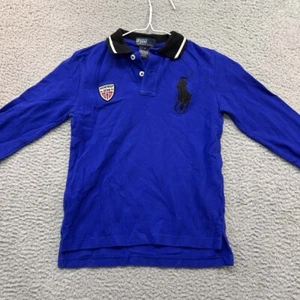 VTG Polo Ralph Lauren Polo Shirt Boys Size 7 Golf Shirt Norway Big Pony Long - Picture 1 of 8